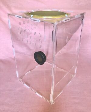 Acrylic Vivarium (larg) (With thermometer/hygrometer readout) - Circular Top